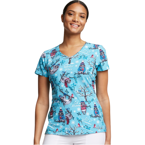 WORKWEAR, SAFETY & CORPORATE CLOTHING SPECIALISTS - V-Neck Print Top