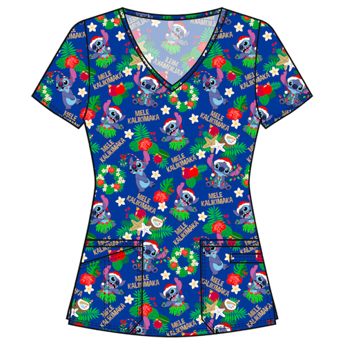 WORKWEAR, SAFETY & CORPORATE CLOTHING SPECIALISTS CHEROKEE Print top-Kalikimaka-Kalikimaka-2XL