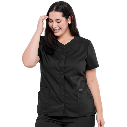 WORKWEAR, SAFETY & CORPORATE CLOTHING SPECIALISTS Revolution - Ladies Snap Front V-Neck Top