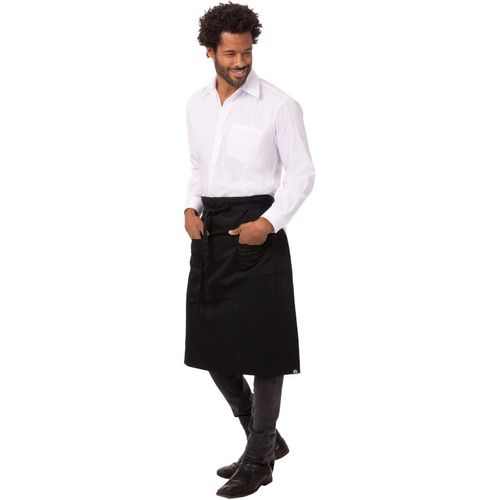 WORKWEAR, SAFETY & CORPORATE CLOTHING SPECIALISTS - Black Reversible Bistro Apron