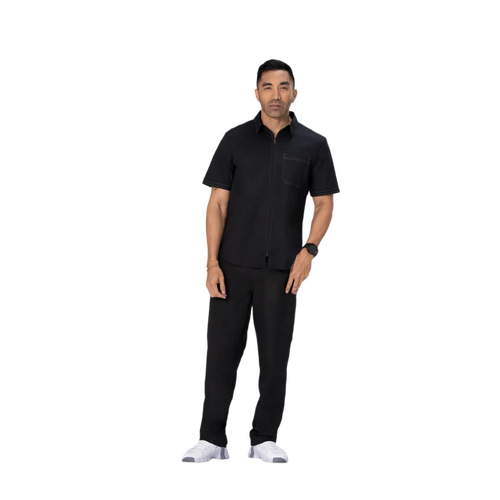 WORKWEAR, SAFETY & CORPORATE CLOTHING SPECIALISTS Cody Zip Work Shirt- Black