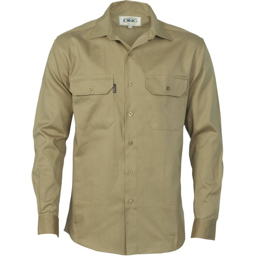 WORKWEAR, SAFETY & CORPORATE CLOTHING SPECIALISTS - Cotton Drill Work Shirt - Long Sleeve
