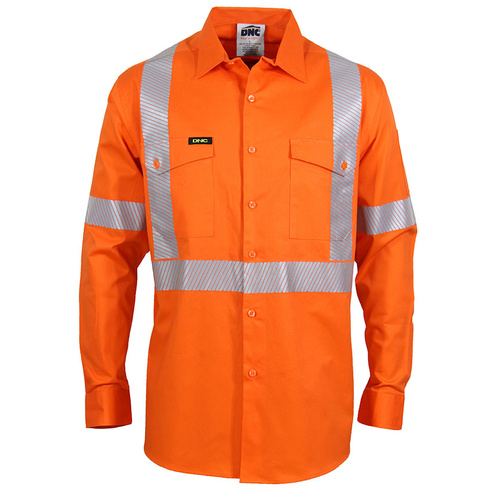 WORKWEAR, SAFETY & CORPORATE CLOTHING SPECIALISTS - HiVis Segment Taped Coolight "X" Back Shirt