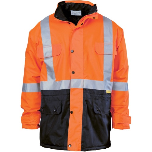 WORKWEAR, SAFETY & CORPORATE CLOTHING SPECIALISTS - HiVis Two Tone Quilted Jacket with 3M R/Tape