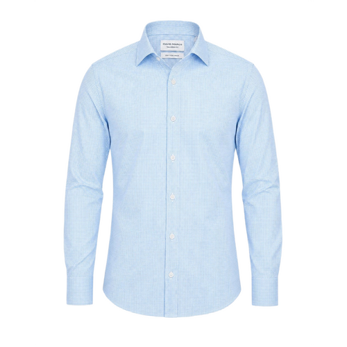 WORKWEAR, SAFETY & CORPORATE CLOTHING SPECIALISTS DAVID MARCS MNS LS TAILORED FIT CVC CHK
