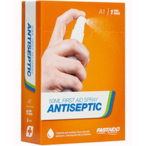 WORKWEAR, SAFETY & CORPORATE CLOTHING SPECIALISTS ANTISEPTIC, 50ML FIRST AID SPRAY, 1PK