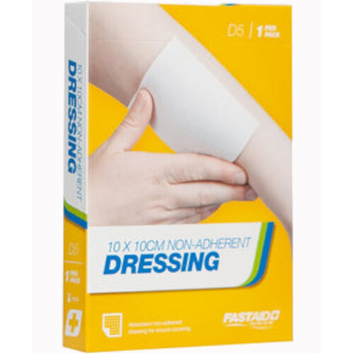 WORKWEAR, SAFETY & CORPORATE CLOTHING SPECIALISTS NON-ADHERENT DRESSING, 10 X 10CM, 1PK-White-10 x 10CM