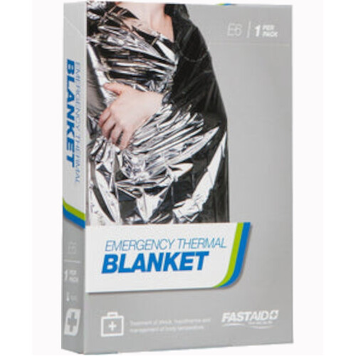 WORKWEAR, SAFETY & CORPORATE CLOTHING SPECIALISTS EMERGENCY THERMAL BLANKET, 1PK-Silver-L