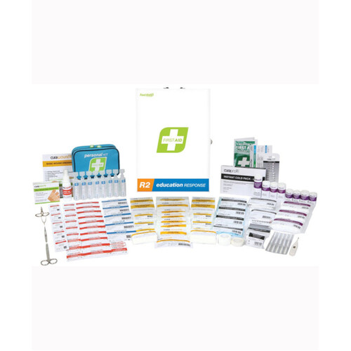 WORKWEAR, SAFETY & CORPORATE CLOTHING SPECIALISTS - First Aid Kit, R2, Education Response Kit, Metal Wall Mount