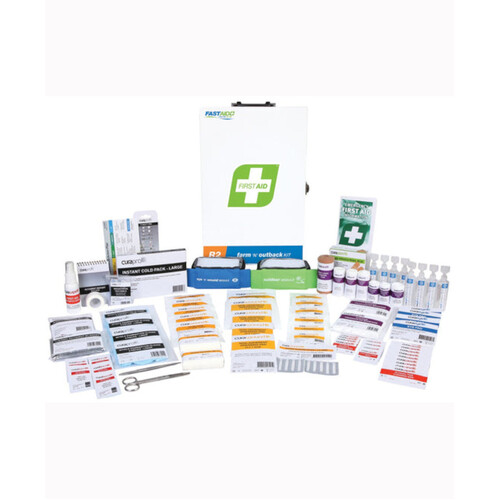 WORKWEAR, SAFETY & CORPORATE CLOTHING SPECIALISTS First Aid Kit, R2, Farm 'N' Outback Kit, Metal Wall Mount