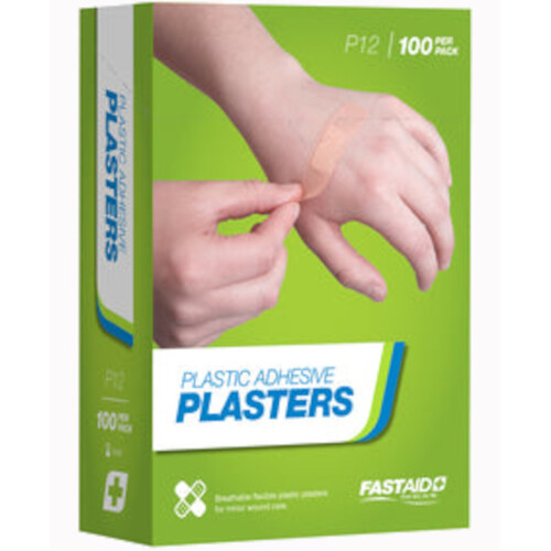 WORKWEAR, SAFETY & CORPORATE CLOTHING SPECIALISTS - ADHESIVE PLASTERS, PLASTIC, 72 X 19MM, 100PK