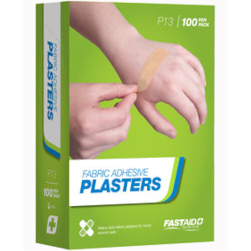 WORKWEAR, SAFETY & CORPORATE CLOTHING SPECIALISTS - ADHESIVE PLASTERS, FABRIC, 72 X 19MM, 100PK