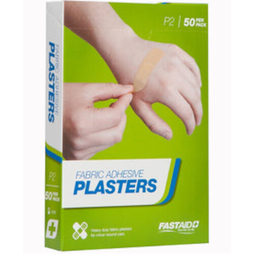 WORKWEAR, SAFETY & CORPORATE CLOTHING SPECIALISTS - ADHESIVE PLASTERS, FABRIC, 72 X 19MM, 50PK