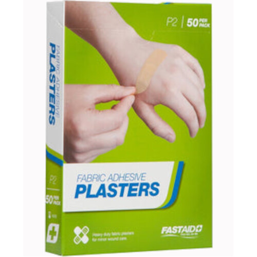 WORKWEAR, SAFETY & CORPORATE CLOTHING SPECIALISTS ADHESIVE PLASTERS, FABRIC, 72 X 19MM, 50PK