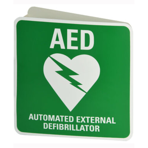 WORKWEAR, SAFETY & CORPORATE CLOTHING SPECIALISTS AED WALL SIGN