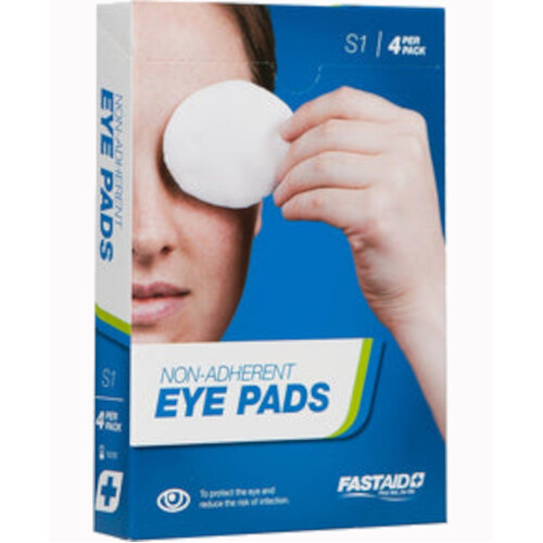 WORKWEAR, SAFETY & CORPORATE CLOTHING SPECIALISTS EYE PADS, NON-ADHERENT, 4PK-White-One Size