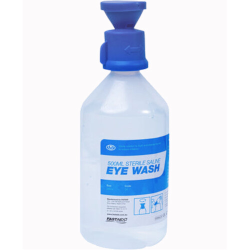 WORKWEAR, SAFETY & CORPORATE CLOTHING SPECIALISTS - EYE WASH SOLUTION, 500ML BOTTLE WITH CAP, 10PK