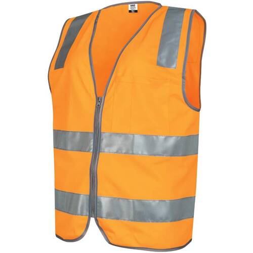 WORKWEAR, SAFETY & CORPORATE CLOTHING SPECIALISTS - Force360 Orange Day & Night VIC Rail H-Back Safety Vest