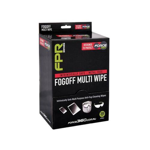 WORKWEAR, SAFETY & CORPORATE CLOTHING SPECIALISTS Force360 FogOff Intrinsically Safe FogOff Multi Wipes (300 Wipes Per Box)