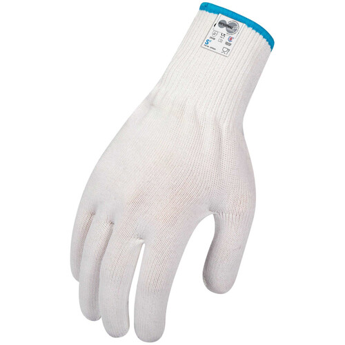 WORKWEAR, SAFETY & CORPORATE CLOTHING SPECIALISTS - Force360 White Food Grade 13 gauge Glove (Cut Level D)