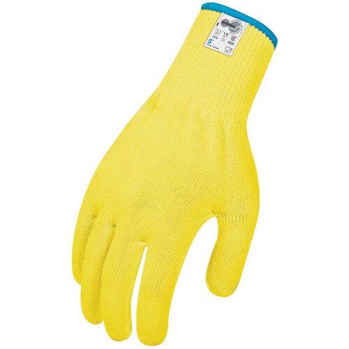 WORKWEAR, SAFETY & CORPORATE CLOTHING SPECIALISTS Force360 Hi-Vis Yellow Food Grade 13 gauge Glove (Cut Level D)