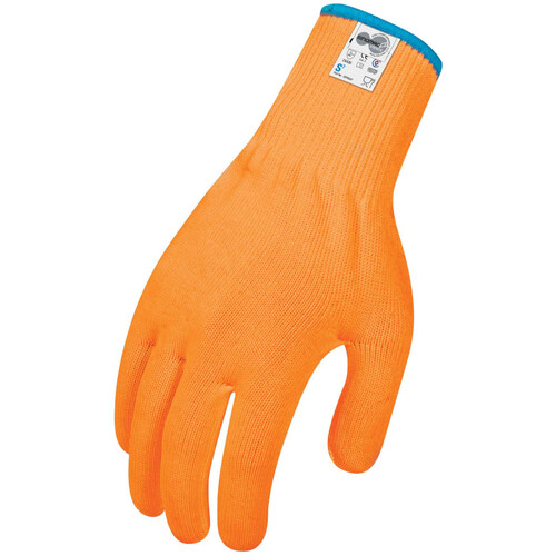 WORKWEAR, SAFETY & CORPORATE CLOTHING SPECIALISTS - Force360 Hi-Vis Orange Food Grade 13 gauge Glove (Cut Level D)
