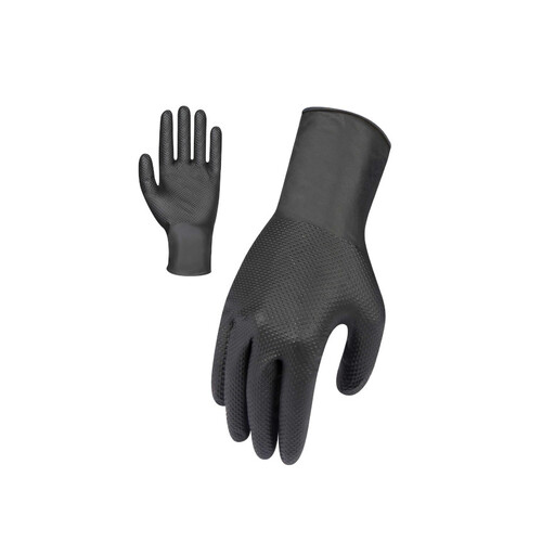 WORKWEAR, SAFETY & CORPORATE CLOTHING SPECIALISTS - Force360 SafeTouch Industrial Disposable Nitrile Glove - Black