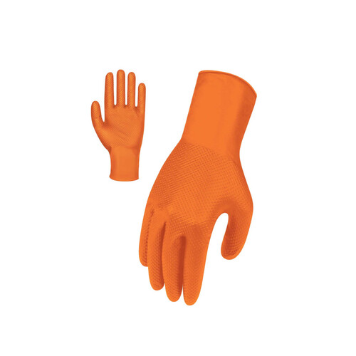 WORKWEAR, SAFETY & CORPORATE CLOTHING SPECIALISTS - Force360 SafeTouch Industrial Disposable Nitrile Glove - Orange