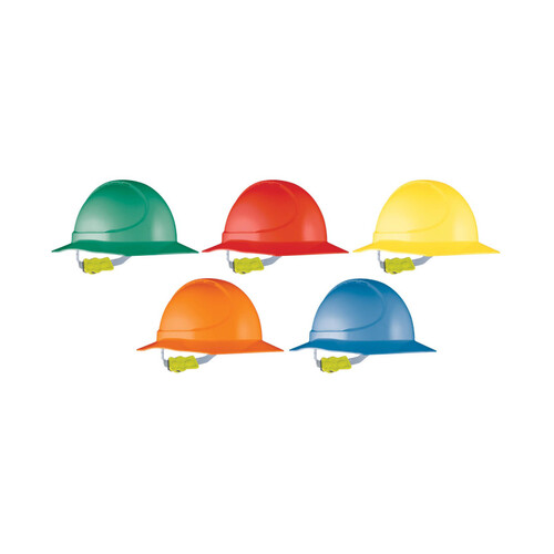 WORKWEAR, SAFETY & CORPORATE CLOTHING SPECIALISTS Force360 GT12 Type 1 ABS Non-Vented Broad Brim Hard Hat with Ratchet Harness Kit - Mixed Colours (10 units)