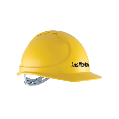 WORKWEAR, SAFETY & CORPORATE CLOTHING SPECIALISTS Force360 GTE3 Area Warden Essential Type 1 ABS Vented Hard Hat with Slide Lock Harness