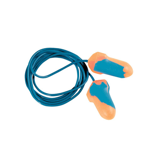 WORKWEAR, SAFETY & CORPORATE CLOTHING SPECIALISTS Force360 T-Shaped FoodSafe Metal Detectable Corded Disposable Earplug Class 5, 27dB (100pr Per Box)
