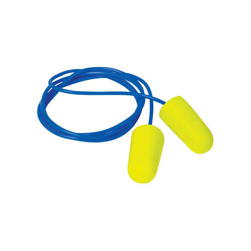 WORKWEAR, SAFETY & CORPORATE CLOTHING SPECIALISTS - Force360 Bullet Shaped Corded Disposable Earplug Class 5, 26dB (100pr Per Box)