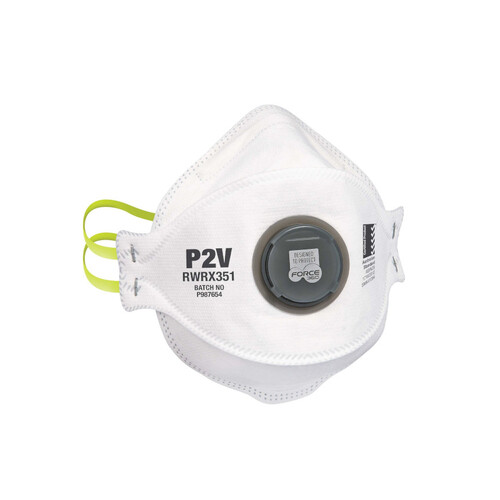 WORKWEAR, SAFETY & CORPORATE CLOTHING SPECIALISTS Force360 P2 Flat Fold Valved Disposable Respirator (10 per box)