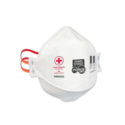 WORKWEAR, SAFETY & CORPORATE CLOTHING SPECIALISTS Force360 P2 Medical Flat Fold Disposable Respirator (20 per box)