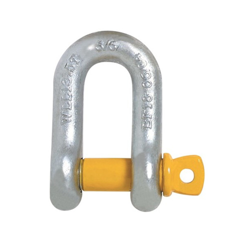 WORKWEAR, SAFETY & CORPORATE CLOTHING SPECIALISTS BEAVER YELLOW PIN GS SCREW PIN DEE SHACKLE (13mm x 16mm)