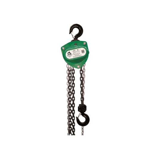 WORKWEAR, SAFETY & CORPORATE CLOTHING SPECIALISTS BEAVER 3S HEAVY DUTY INDUSTRIAL CHAIN BLOCK - 6M X 2T - GREEN