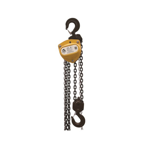 WORKWEAR, SAFETY & CORPORATE CLOTHING SPECIALISTS BEAVER 3S HEAVY DUTY INDUSTRIAL CHAIN BLOCK - 3M X 3T - YELLOW