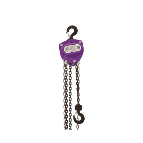 WORKWEAR, SAFETY & CORPORATE CLOTHING SPECIALISTS BEAVER 3S OVERLOAD INDUSTRIAL CHAIN BLOCK - 6M X 1T - VIOLET