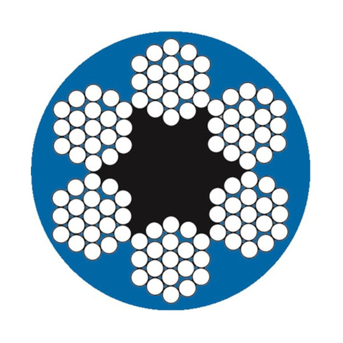 WORKWEAR, SAFETY & CORPORATE CLOTHING SPECIALISTS 10-12mm 6X19 G1570 Blue PVC COATED WIRE ROPE