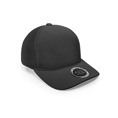 WORKWEAR, SAFETY & CORPORATE CLOTHING SPECIALISTS INIVI 2 PANEL SEAMLESS CAP  -  OTTOMAN POLYESTER/MESH - HOOK & LOOP