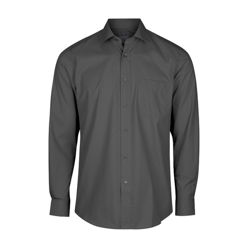 WORKWEAR, SAFETY & CORPORATE CLOTHING SPECIALISTS Nicholson - Mens Premium Poplin Long Sleeve Shirt