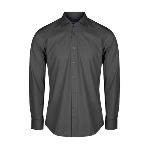 WORKWEAR, SAFETY & CORPORATE CLOTHING SPECIALISTS Nicholson - Mens Premium Poplin Long Sl Slim Shirt