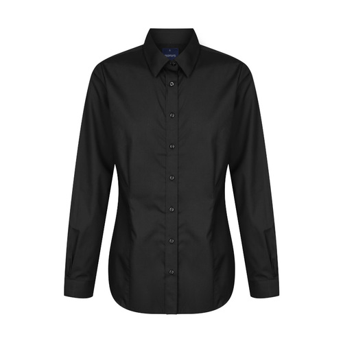 WORKWEAR, SAFETY & CORPORATE CLOTHING SPECIALISTS Nicholson - Women's Premium Poplin Long Sleeve Shirt