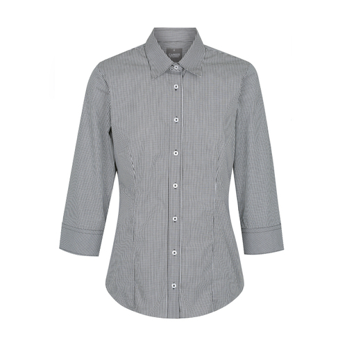WORKWEAR, SAFETY & CORPORATE CLOTHING SPECIALISTS WESTGARTH WOMEN'S GINGHAM 3/4 SLEEVE SHIRT