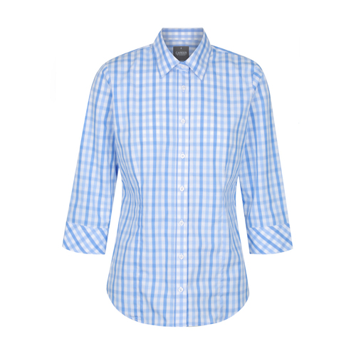 WORKWEAR, SAFETY & CORPORATE CLOTHING SPECIALISTS Foxton - Womens Tonal Check 3/4 Sl Shirt
