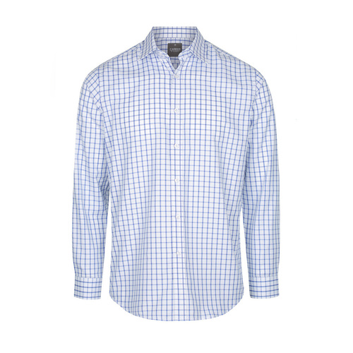 WORKWEAR, SAFETY & CORPORATE CLOTHING SPECIALISTS BOURKE - MEN'S LONG SLEEVE OXFORD WINDOW PANE CHECK SHIRT