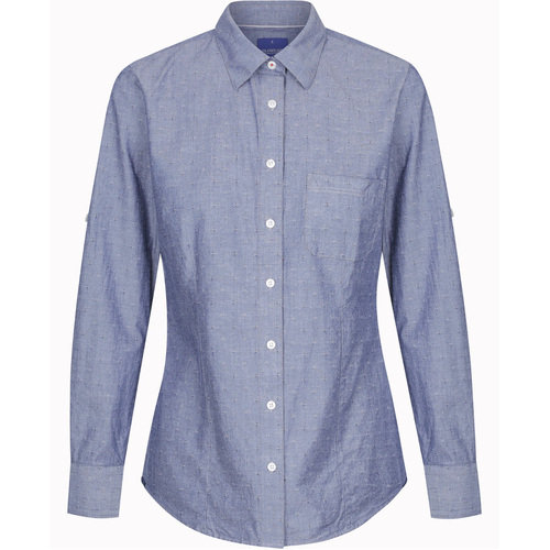 WORKWEAR, SAFETY & CORPORATE CLOTHING SPECIALISTS - HARDWARE - WOMEN'S CHAMBRAY DOBBY SHIRT