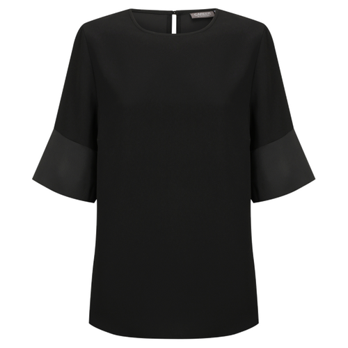 WORKWEAR, SAFETY & CORPORATE CLOTHING SPECIALISTS - SATINE CREPE TOP SHORT SLEEVE