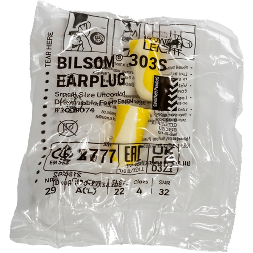 WORKWEAR, SAFETY & CORPORATE CLOTHING SPECIALISTS - 303 Disposable Earplugs Small Uncorded 200/Box