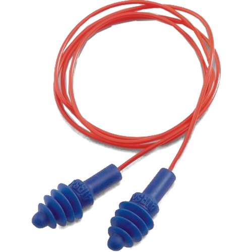 WORKWEAR, SAFETY & CORPORATE CLOTHING SPECIALISTS - AirSoft Reusable Earplug Red Polycord Polybag 100/Box